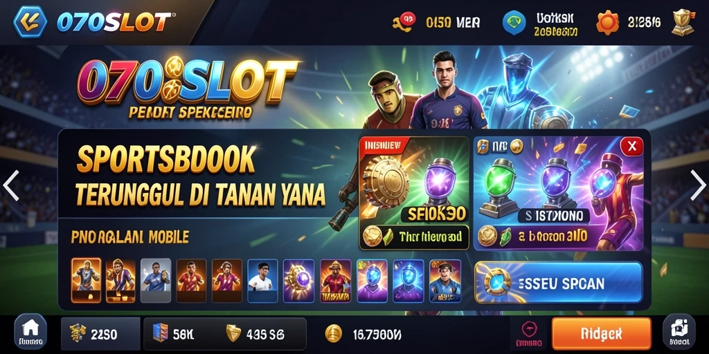 Tampilan antarmuka 070SLOT saat melakukan taruhan olahraga.