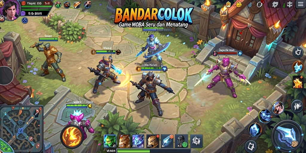 Tampilan gameplay intens di BANDARCOLOK dengan pertempuran seru.