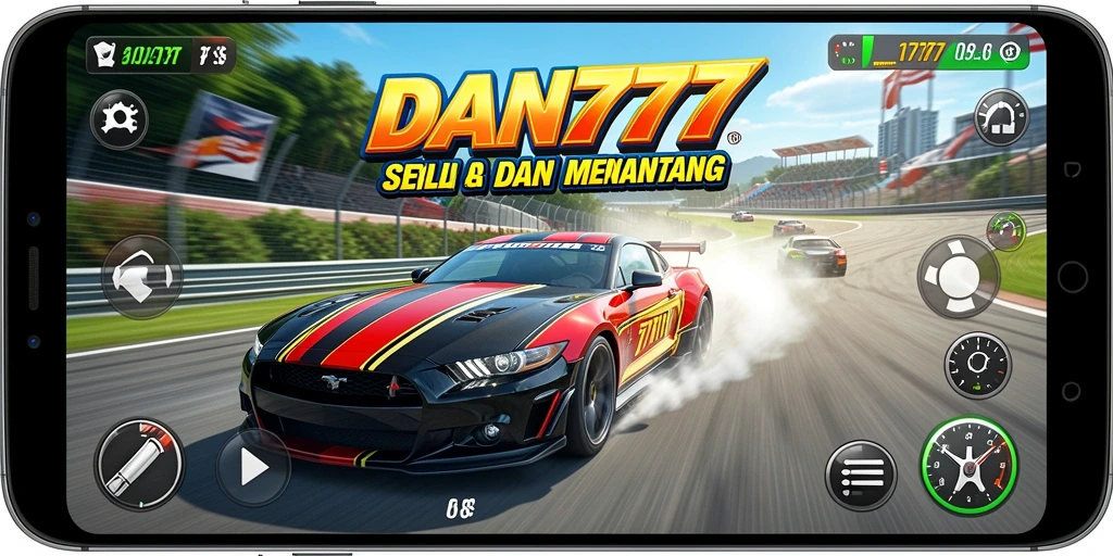 Tangkapan layar DAN777 menampilkan aksi balap yang menegangkan.