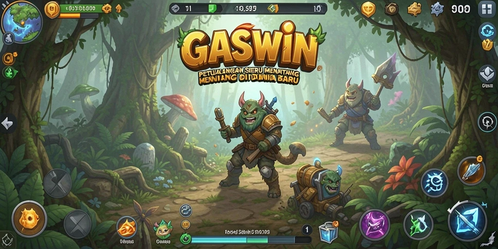 Gameplay GASWIN menampilkan momen menegangkan saat menjalani petualangan.