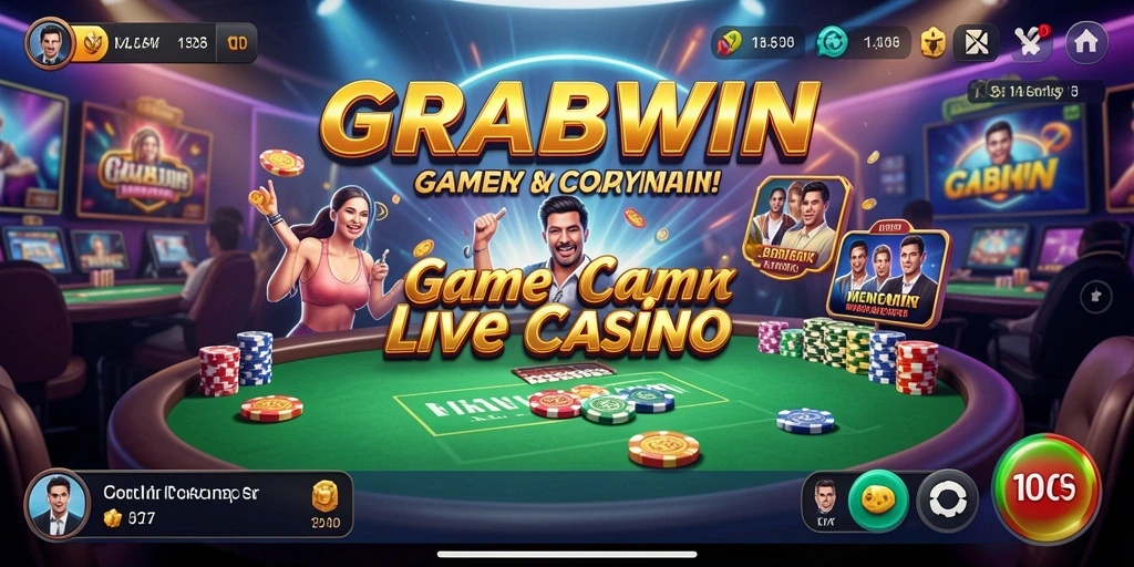 Tampilan menarik gameplay Live Casino di GRABWIN yang memikat.