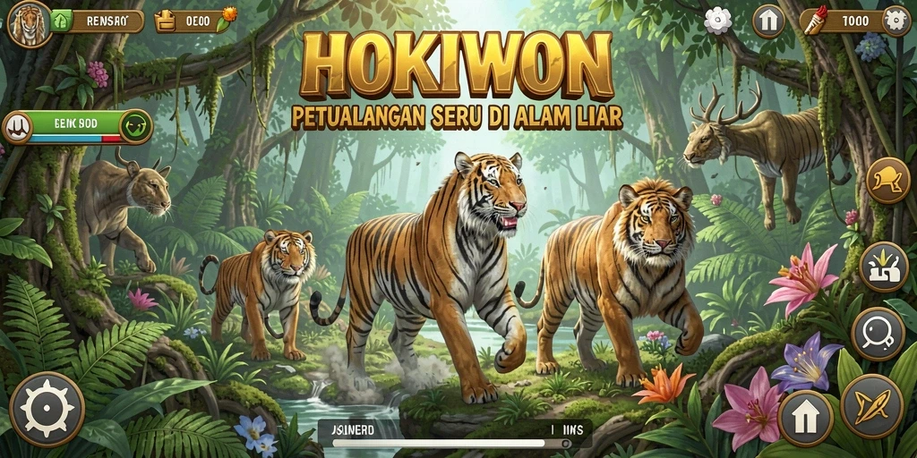 Tampilan gameplay HOKIWON yang menampilkan petualangan seru dan eksplorasi.