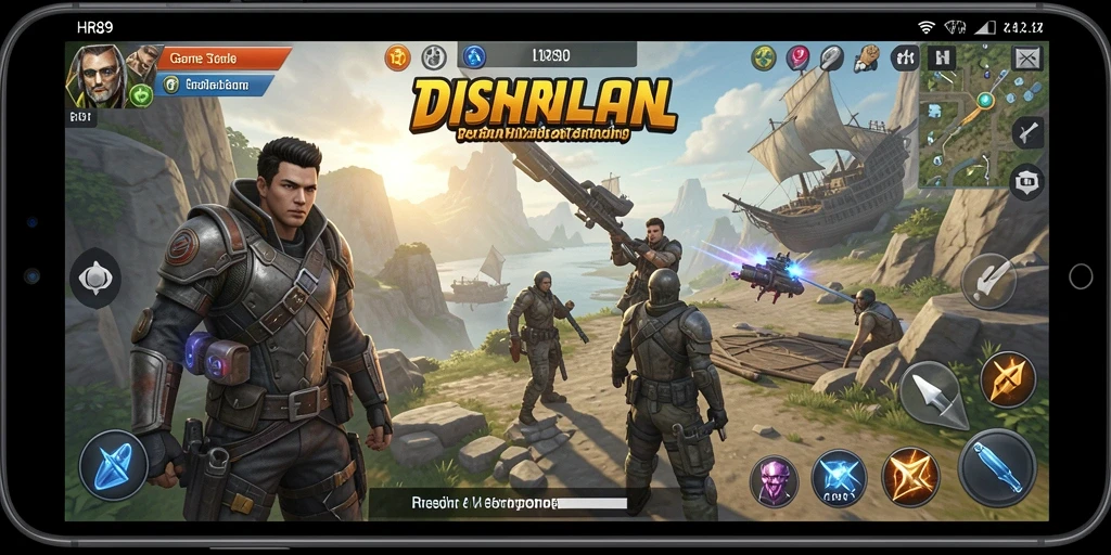 Tangkapan layar utama HR89 menampilkan aksi seru gameplay strategi.
