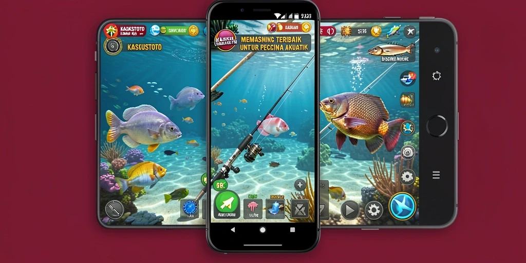 Gameplay KASKUSTOTO menampilkan suasana memancing yang sangat realistis dan menawan.