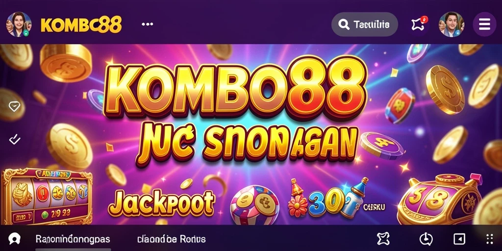 Tampilan gameplay Slot yang seru dan penuh warna di KOMBO88.