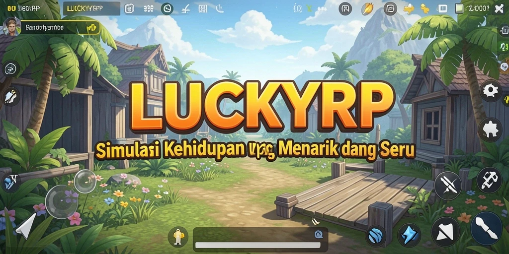 Gameplay LUCKYRP yang mendebarkan dan interaktif dengan karakter virtual.