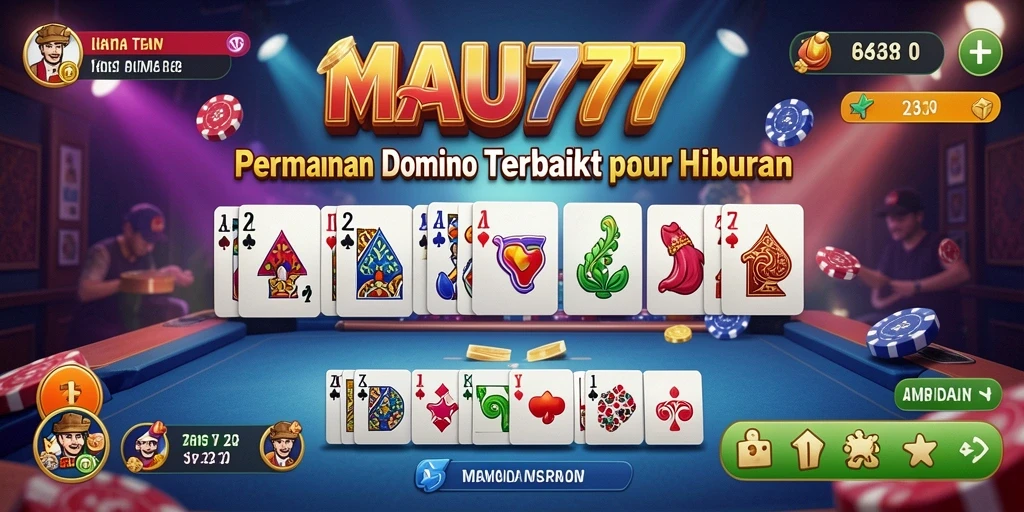 Screenshot gameplay MAU777 menampilkan aksi seru permainan Domino.