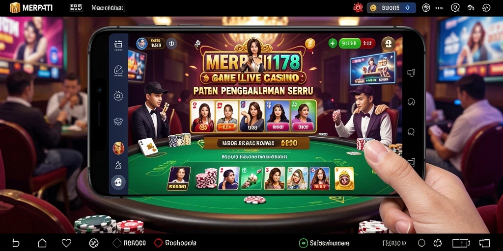 Tampilan gameplay Live Casino yang mendebarkan di MERPATI178.