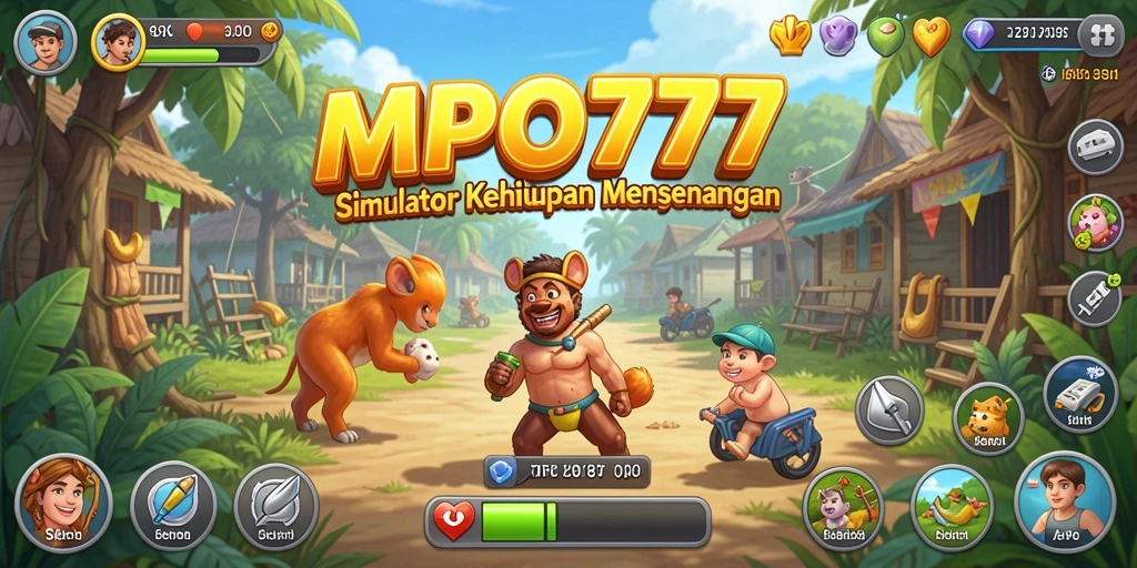 Tampilan utama gameplay MPO777 yang menampilkan interaksi karakter.