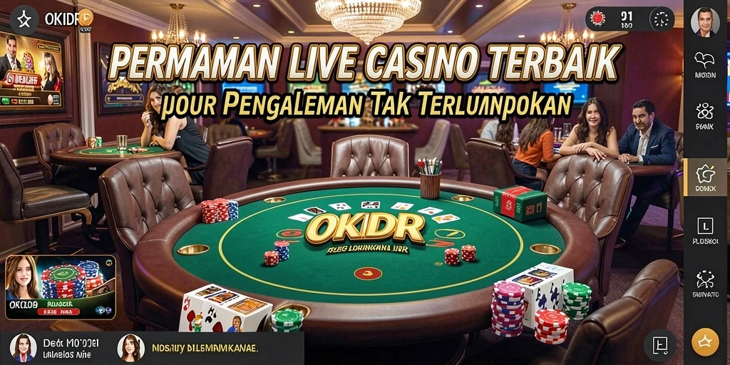 Tampilan gameplay Live Casino di OKIDR yang interaktif dan seru.
