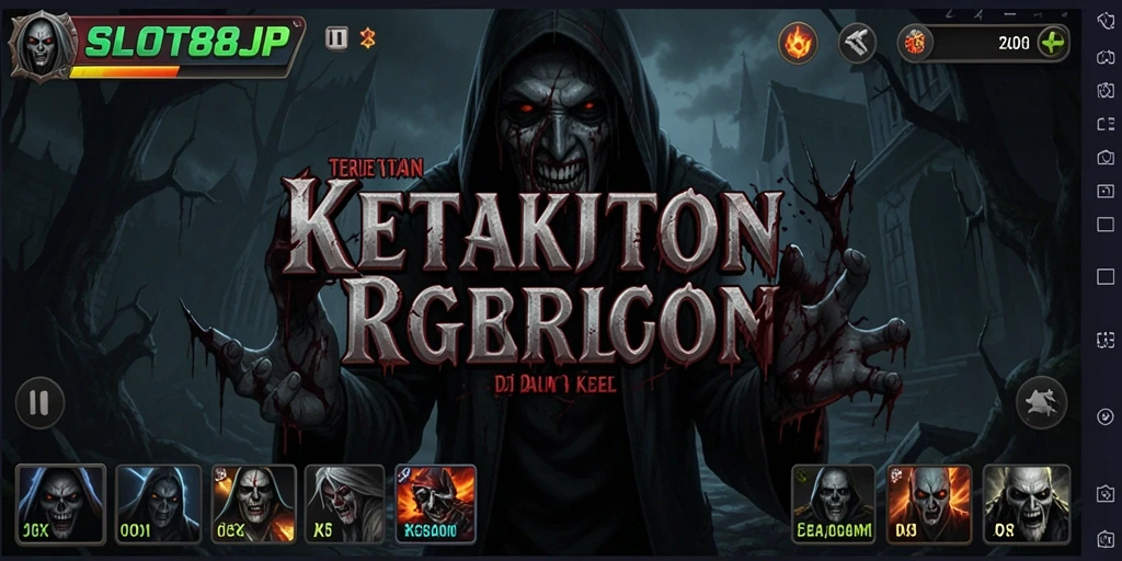 Tampilan ketegangan dalam gameplay seram di SLOT88JP.