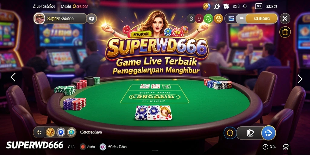 Tampilan menarik dari permainan Live Casino dalam SUPERWD666.