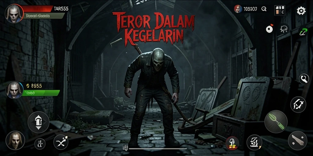 Screenshot gameplay TAR555 menampilkan suasana yang mencekam dan menakutkan.