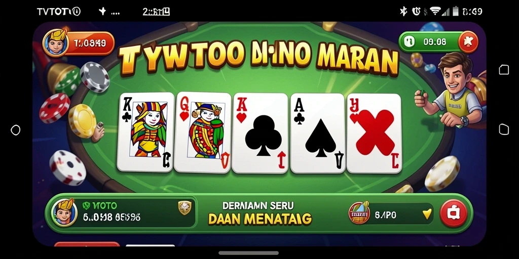 Tampilan gameplay menarik dari permainan Domino TVTOTO.