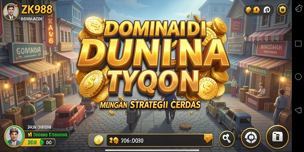 Screenshot menunjukkan gameplay ZK988 yang mendebarkan dalam mengelola perusahaan.